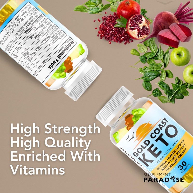 Gold Coast Keto Gummies - 30 Gummies/1 Month Supply -