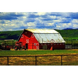 Red Barn in Wyoming 500 Piece Puzzle