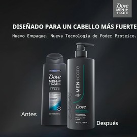 Dove Men+Care - Champú 2 en 1 + acondicionador 1 unidad de defensa contra la caspa para hidratar el cabello y el cuero cabelludo, con piritiona de zin