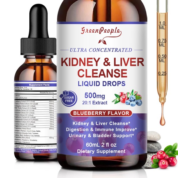 GREENPEOPLE 27-in-1 Kidney Cleanse Detox & Repair Drops - 20:1
