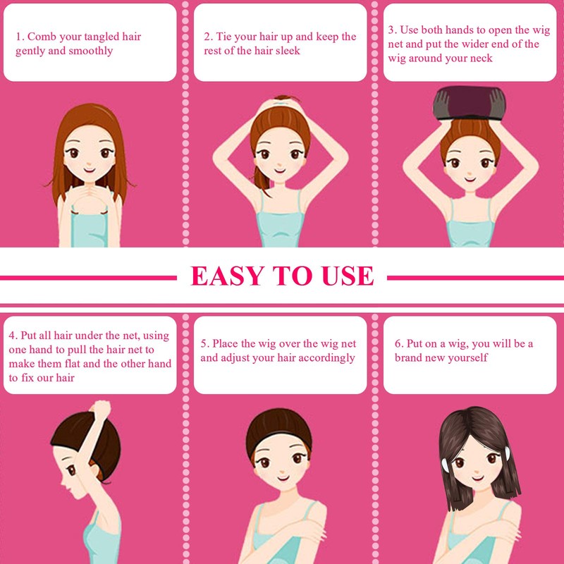 eboot 3 Pack Wig Caps (Neutral Beige, Light Brown and