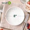 HOMBENE Dessert Pasta 8 Inches Set for 6, Sun-glitter Style,