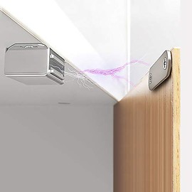 Mousike - Cierre magnético para puerta de clóset de cocina, armarios, armarios, puertas y cajones de acero inoxidable, 25 libras, 2.1"25 lbs(4 Pack), Stainless steel plating