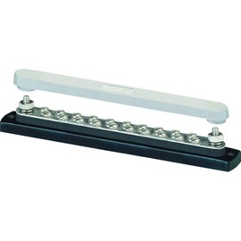 Blue Sea Systems Blue Sea 2312, 150 Ampere Common Busbar 20 X 8-32 Screw Terminal with Cover
