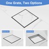 6-Inch Square Shower Drain with Tile Insert Grate, SUS 304
