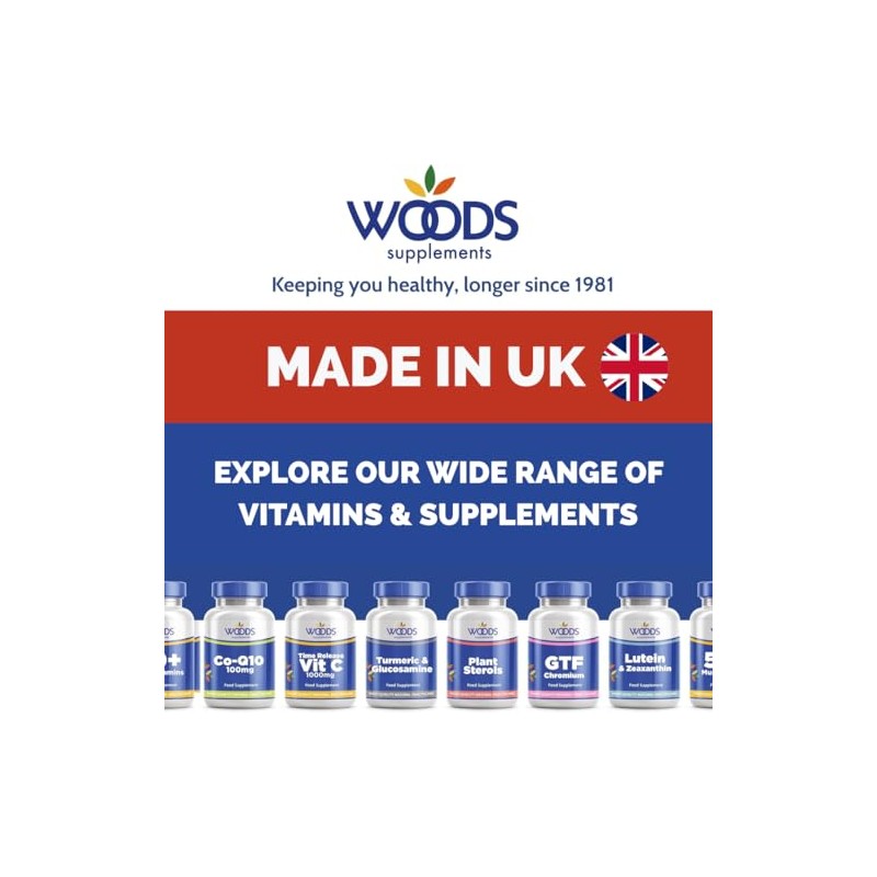 Woods Supplements - Vegan Glucosamine Sulphate 2KCl 1500mg x90 Tablets.