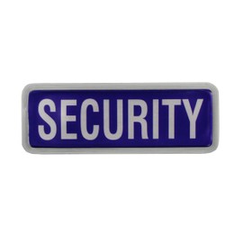 L-MAX Reflective Security Badge with Hook and Loop (Hook only) (Blue, Small)