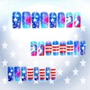 CJDLTS Independence Day Press on Nails Medium Square Stars Stripes
