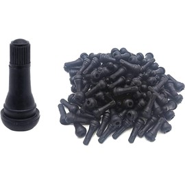 Pack of 100 Motorcycle Scooter TR413 Tubeless Tyre Valves TR412 Rubber Valves Tyre Valve Rim Valves for ATV, Lawnmower, etc.