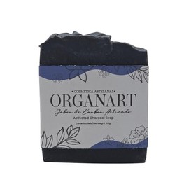 Organart Jabón Facial Natural de Carbón Activado | Árbol de Té | Limpieza Profunda | 100 g