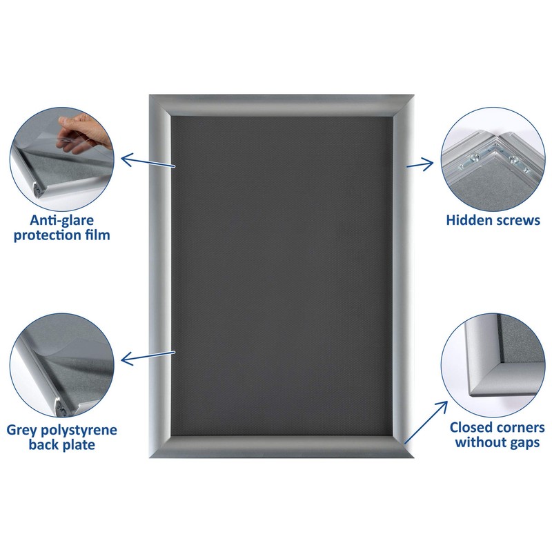 Europel Lightweight Folding Frame DIN A3, Colour Blue, Easy-Click System,