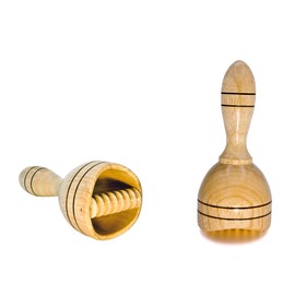 COVERBAGBCN Medium Swedish Cup with Wooden Roller for Maderotherapy Massage Anti-Cellulite Firming