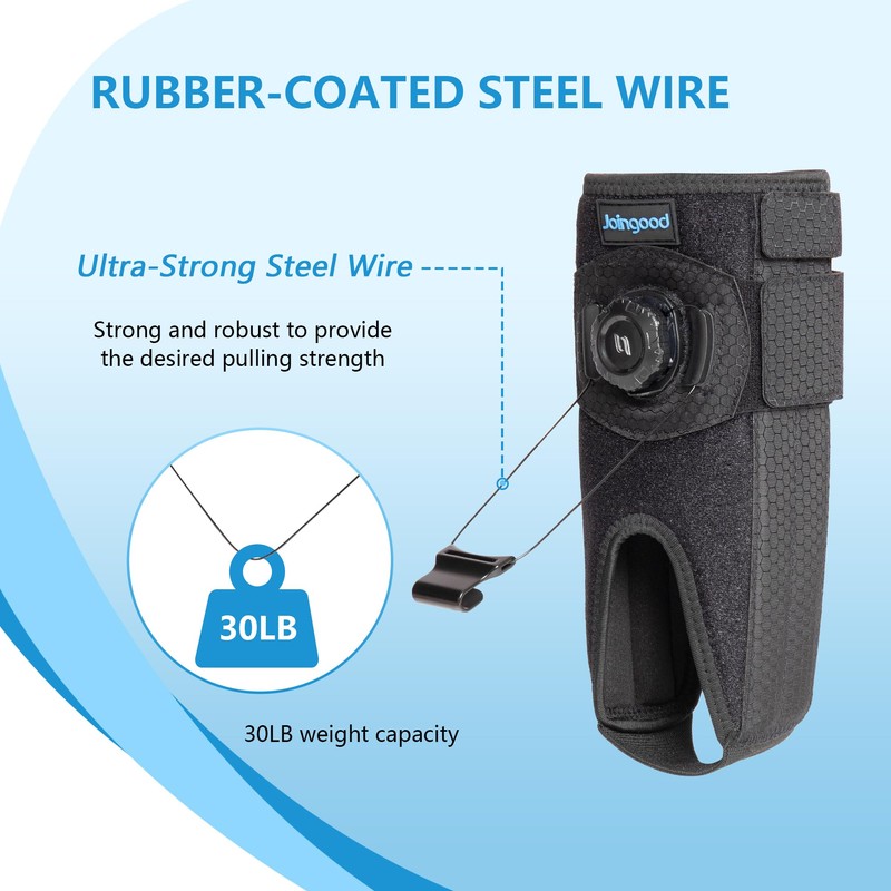 joingood Adjustable AFO Foot Drop Brace, Quick Release Dial, L/XL,