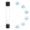 PATIKIL Clear Rigid Tube Round Plastic Tubing with Black Rubber