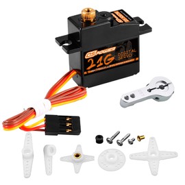 DSPOWER 21G Mini Servo Micro Servo with 25T Arm,Digital Servo Full Metal Gear for 1/18 1/16 1/14 RC Crawler Car,Truck, Boat Airplane Robot Upgrade Parts
