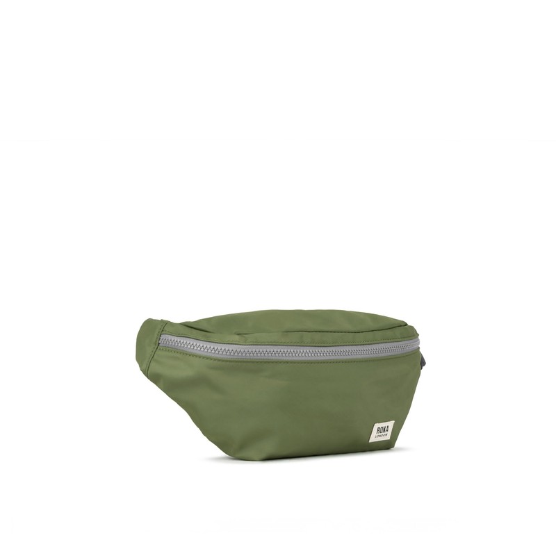 ROKA London Jubilee Sling Bag Recyled Nylon (Avocado)