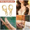 Grevosea 100pcs Curved Lobster Clasps, Alloy Lobster Clasp with 200