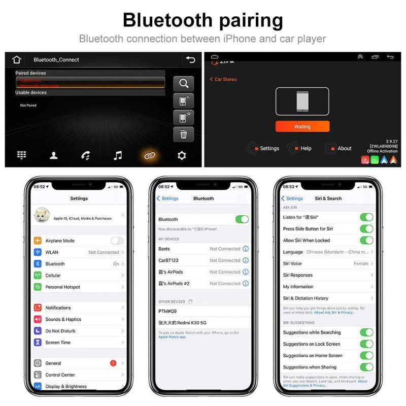 Apple Carplay Fit Honda Civic 2016-2020 Android 13 Car Stereo