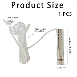 ZhuPu Light Pull Cord, Chrome Handle Weight, 1.5m Nylon String, Ceiling Switch Extender, Silver, for Bathroom Fan