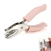 Wjelet Single Hole Punch, Pink Handheld Circle Puncher with Soft