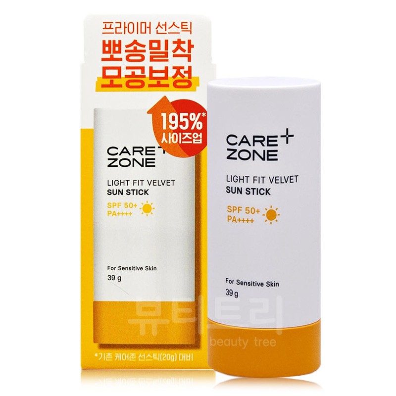 Carezone 케어존 라이트핏 벨벳 선스틱 39g Carezone Lightfit Velvet Sun