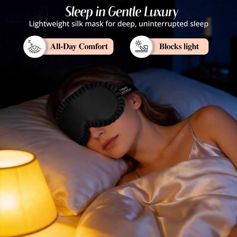 Silk Sleep Mask for Women, 100% Mulberry Silk Eye Mask