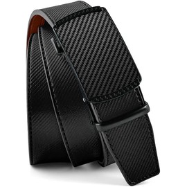 DOOPAI Mens Belts Leather Belts for Men Ratchet Belts With Easier Slide Buckley Belts,1 3/8" Adjustable Trim to Fit