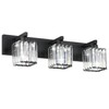 Aipsun Black Vanity Light Bathroom Lighting Fixtures 3 Light Crystal