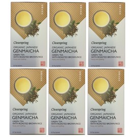 Clearspring Organic Genmaicha Tea 20 Bags (40g) (Pack of 6)