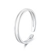 SILBERTALE 925 Sterling Silver Open Cuff Toe Ring for Women
