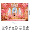 Pink Princess Castle Garden Floral Flower Cherry Fairy Photography Backdrop