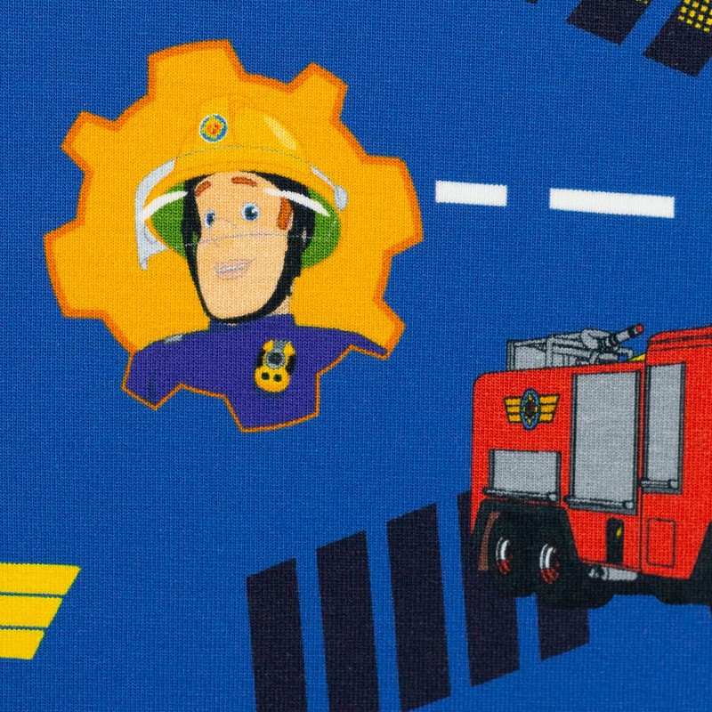 Swafing Fireman Sam Cotton Jersey Fabric for Children Coupon (Blue,