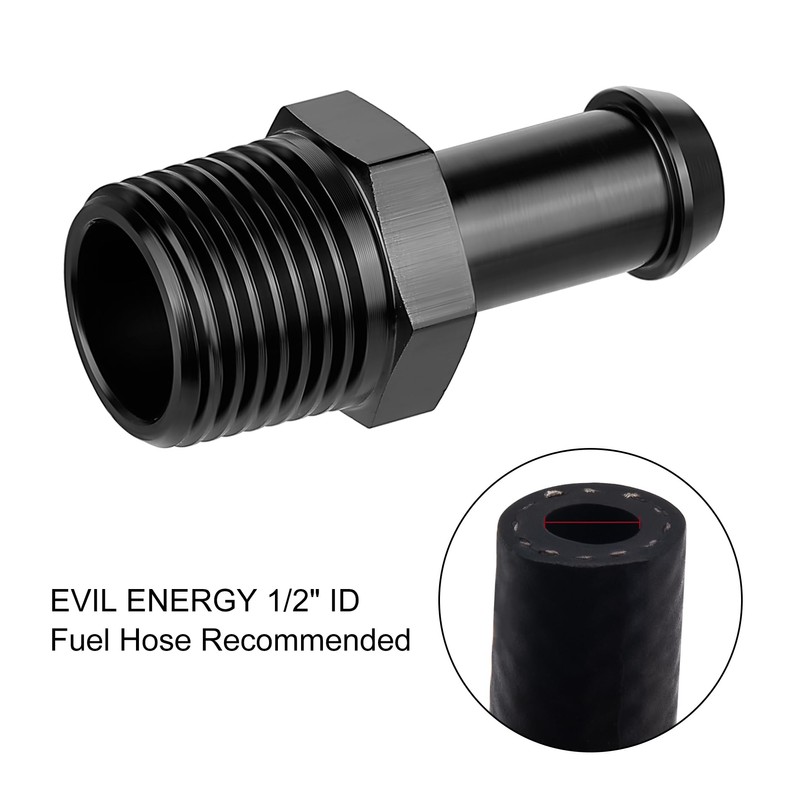 EVIL ENERGY 1/2" NPT Male to 1/2" Barb Fitting Adapter