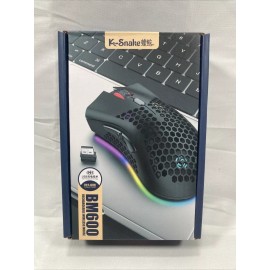 k-Snake Rechargeable BM600 USB Wireless RGB Mouse 2.4GHz 3 Gears. Green