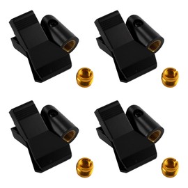 Mic Clips for Stands, Microphone Clip Holders with Screw Adapters, Set of 2