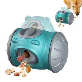 Dog Puzzle Toy, Tumble Slow Feeder Treat Dispenser for Puppy,Small Medium Large Dogs,Interactive Dog Feeder Toy for Stimulation and Enrichment (Blue/Green)