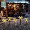 10 Pack Christmas Solar Pathway Lights, Snowflake Outdoor Decorations
