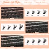 Parriparri Cluster Lashes Kit with Eyelash Glue & Remover 580pcs