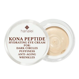 Hanalei Kona Peptide Eye Cream with Caffeine – Reduces Wrinkles, Puffiness, Dark Circles, Hydrating, Smoothing, Revitalizing Formula with Hawaiian Botanicals and Peptides – Cruelty-Free, Vegan, 0.5 oz