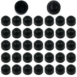 50 Pcs Screws Bolt Covers Caps, Black Hex Nut Protective Caps Cover, M8×13mm Dome Plastic Bolt Caps, Hex Screw Cap Covers for Protecting, Screw Caps Covers, Bolt Covers Caps Kit Nuts (M8*13)