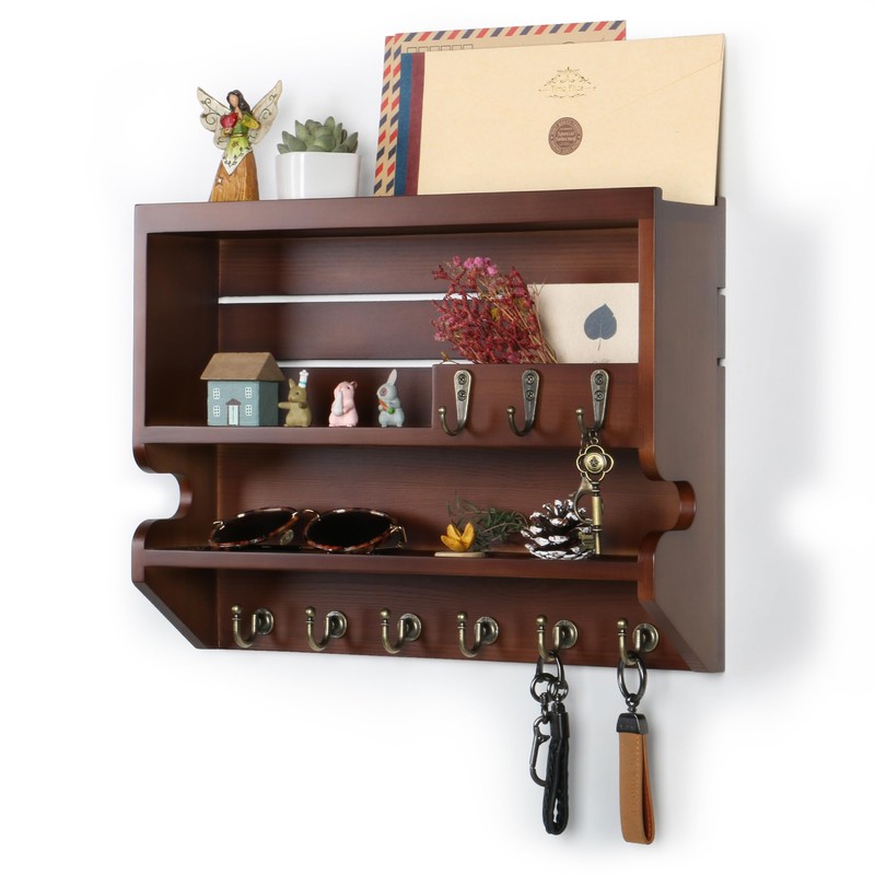 Innovation Key Holder for Wall, Mail Organizer with Key Hooks,
