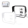 KAHOUI Pack of 2 Toiletry Bags, Transparent, PVC Cosmetic Bag,