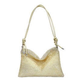 1 piece gold rhinestone bag, party handbag, women's clutch bag, vintage evening bag, suitable for weddings, evening parties, dances.