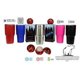 Stainless Steel 30oz Tumbler & Ice Maker | Durable Stainless Steel Double Wall Vacuum Insulated | BPA Free & Environmentally Friendly Travel Mug | Zero Sweat Rambler