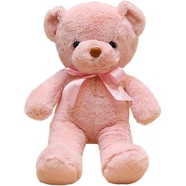 Hgplvxj Teddy Bear Stuffed Animals, 13.5 Inches Pink Teddy Bear Plush Toy Birthday Christmas Valentine’s Day Gift for Kids Girlfriend (Pink-A)