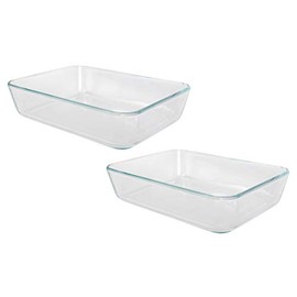 Pyrex Simply Store 7210 Rectangle Clear Glass Food Storage Container - 2 Pack