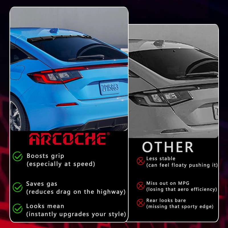Arcoche Rear Roof Spoiler Wing for 2022 2023 2024 2025