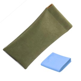 Marcea Glasses Case, Sunglasses Case, Eyeglass Case, Hard Case, Women's, Men's, Ultra Lightweight, Type C Olive Green