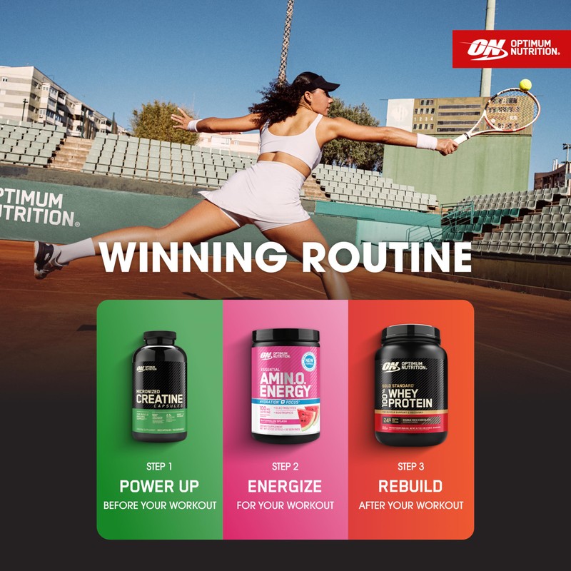Optimum Nutrition Micronized Creatine Monohydrate Capsules, Keto Friendly, 2500mg, 300