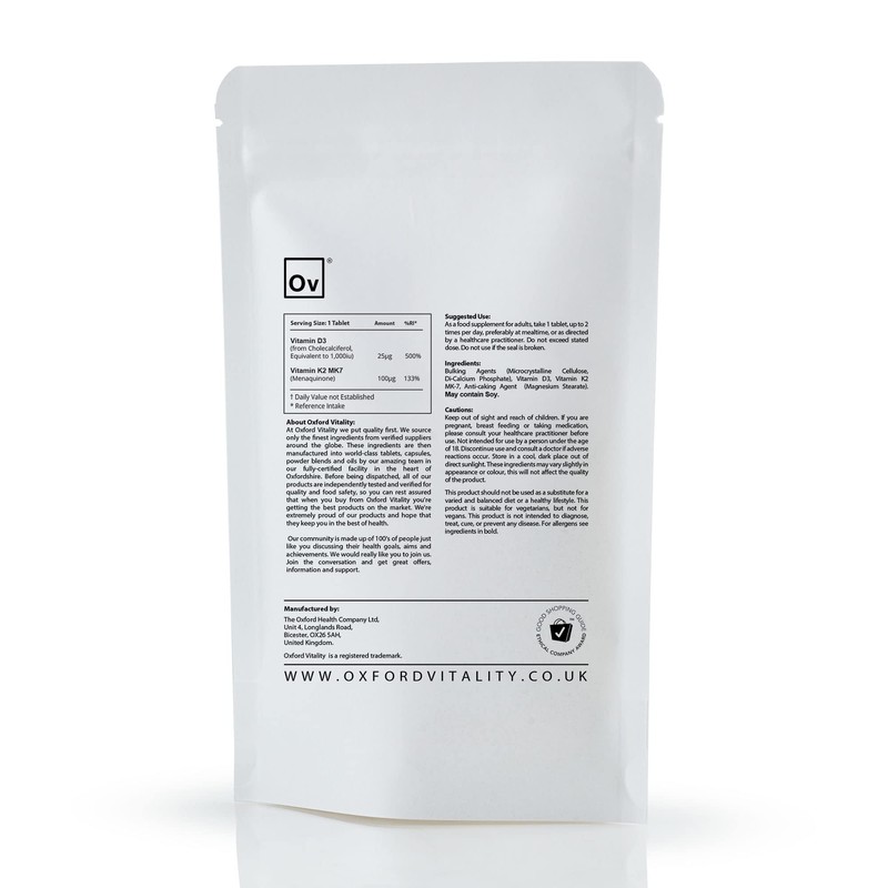 Vitamin D3 and K2 | Bone Support Supplement | Vitamin